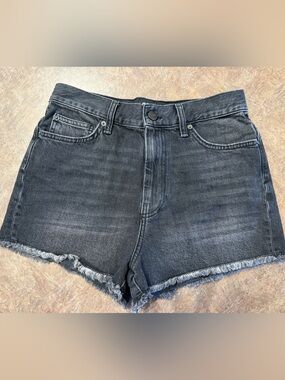 NWOT BDG - Women's High-Rise Black Denim Shorts - Stretch Girlfriend Size 28